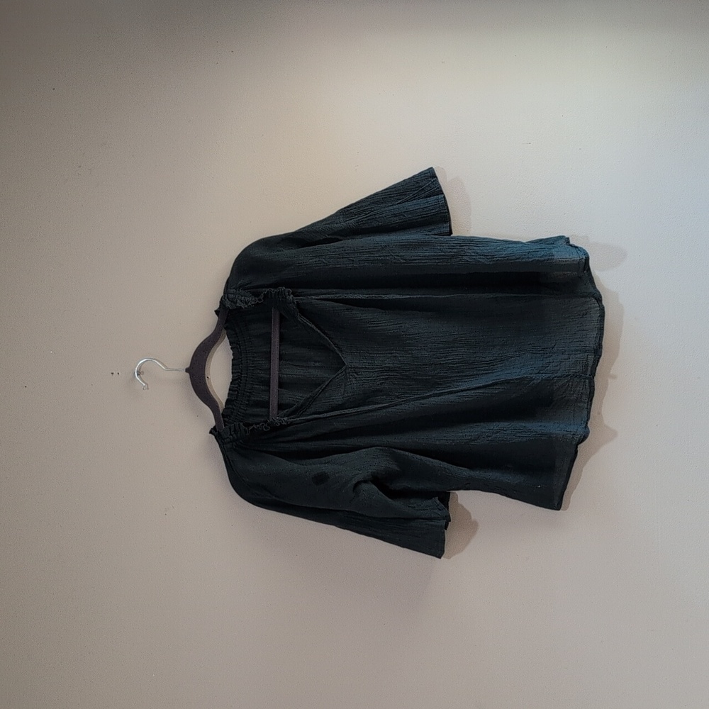 Gorman green peasant blouse